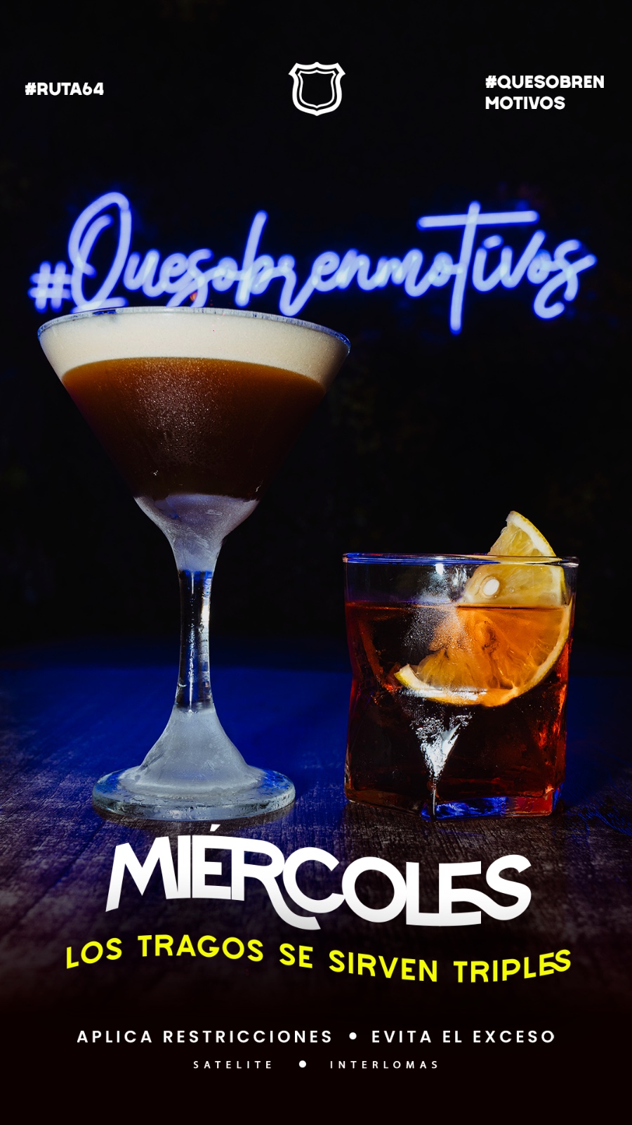 Miércoles Tragos Triples